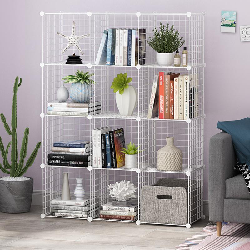 跨境简约书架落地小柜子置物架客厅储物卧室收纳学生家用简易书架