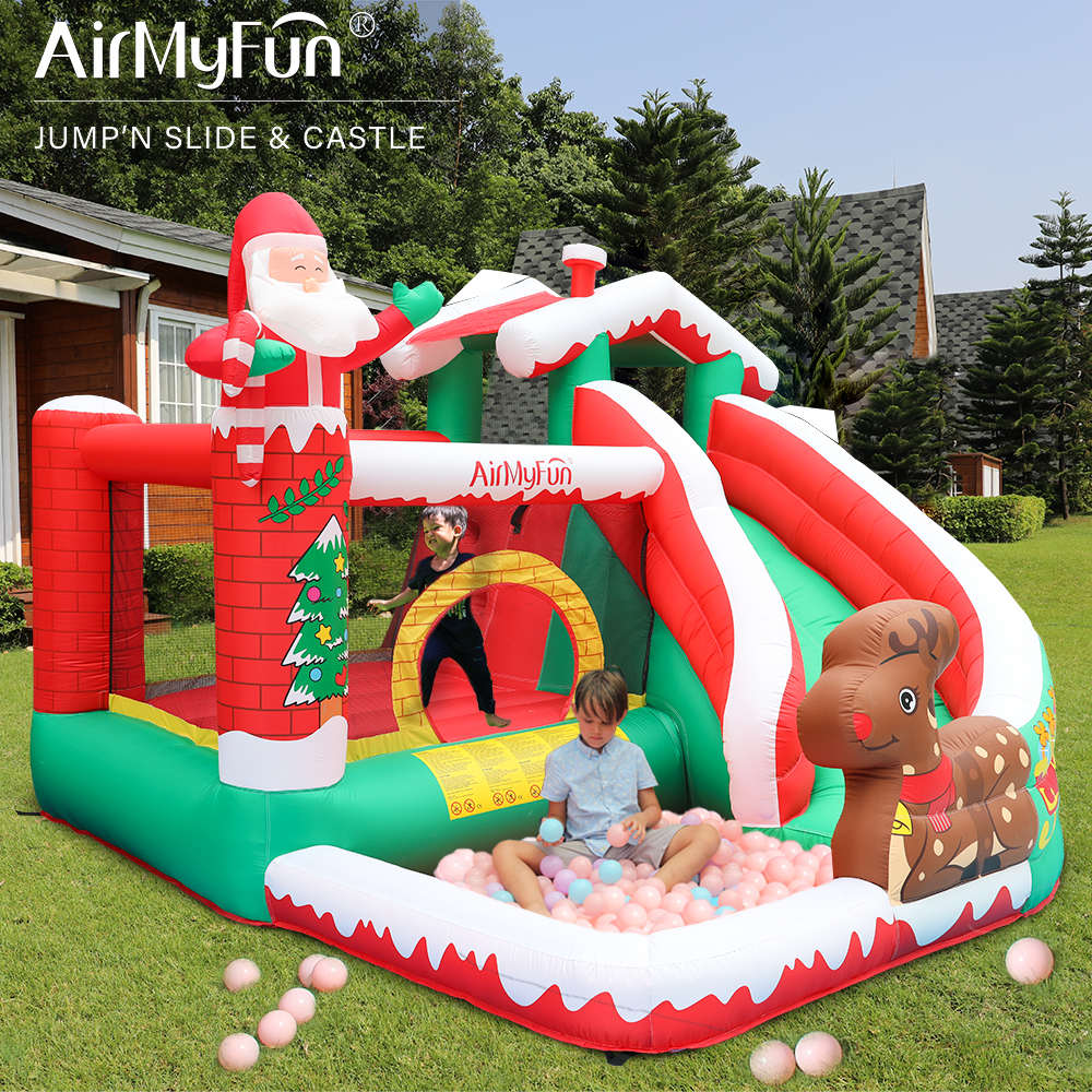 AirMyFun儿童圣诞充气城堡室内小型蹦蹦床家用室外大型滑梯玩具