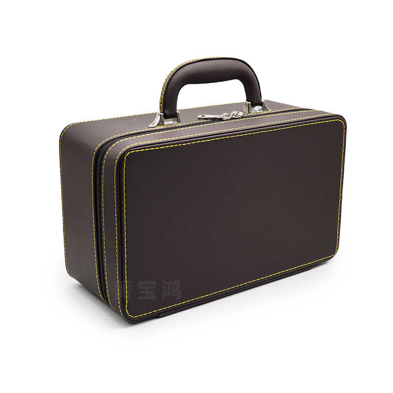 三层首饰收纳箱便携首饰盒收纳包旅行pu皮手提珠宝首饰箱批发定