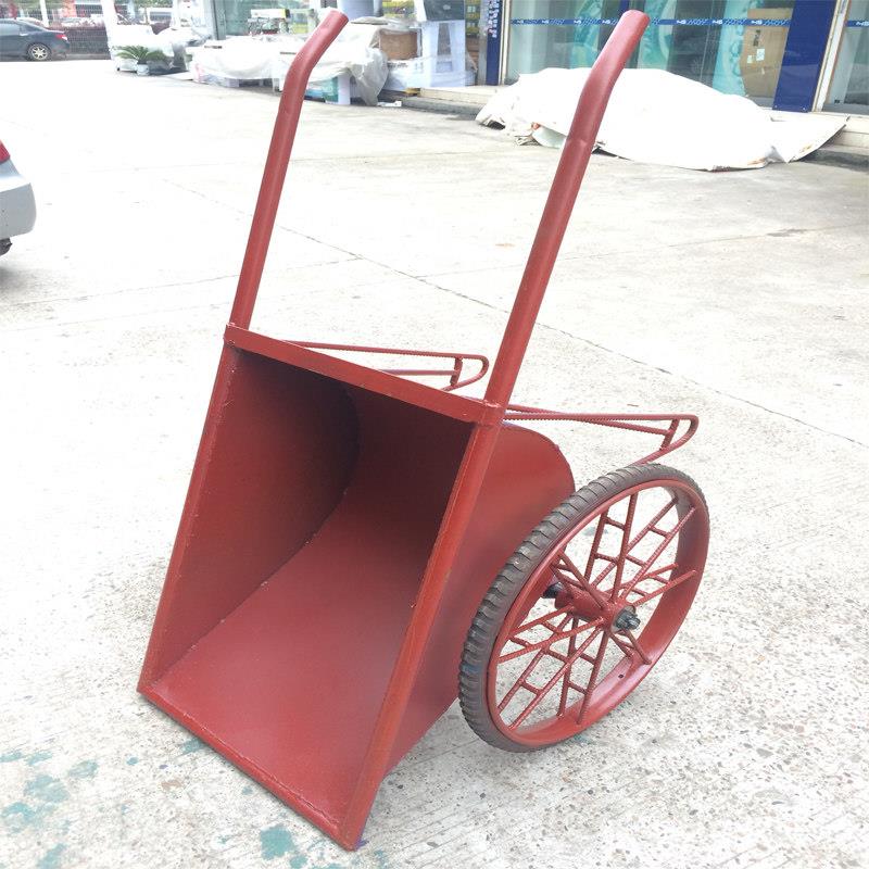 手推两轮人力斗车工地垃圾车气轮充气轮环卫车劳动车轮胎实心轮子