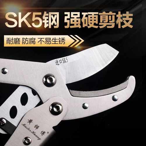 修枝大力剪刀枝剪sk5剪园林树枝剪果树钢粗黄师傅剪枝 剪刀剪