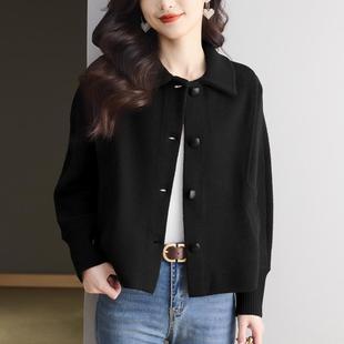 初春外套2025新款今年流行爆款针织毛呢外搭开春装女款小个子开衫