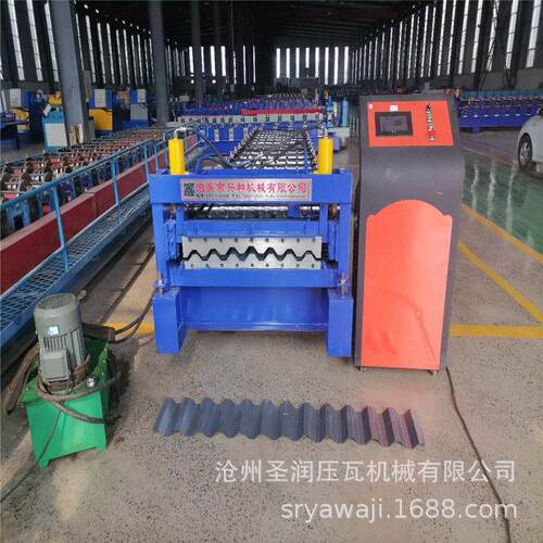 圣润压瓦机厂  生产彩钢全自动750压瓦机带安装调试  750横挂板机