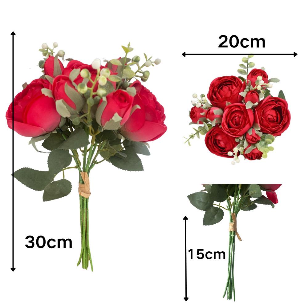 10头露莲仿真花束家居装饰婚礼婚庆领证结婚婚纱摄影拍照道具假花