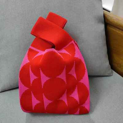 Knitted bag wool fashionable simple shoulder triangle vest