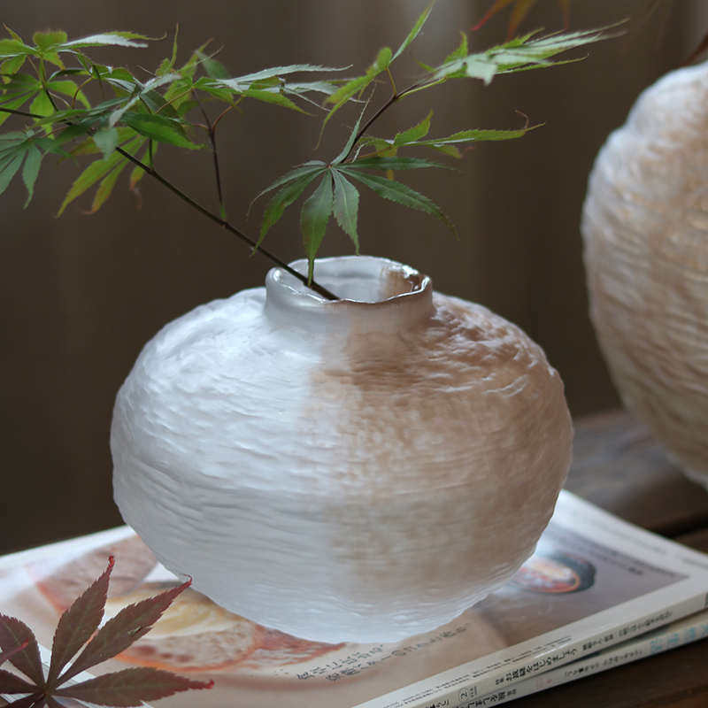 简约创意玻璃花瓶琉璃纹理设计家居客厅电器柜茶几插花装饰摆件,家居饰品,花瓶,淘宝优惠券,粉丝福利购,淘宝优惠卷