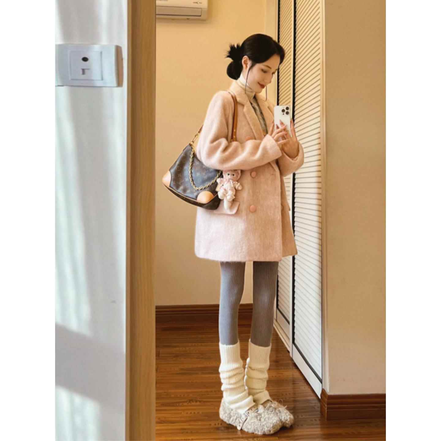 深冬独特超好看加厚呢子大衣女入冬季2025新款毛呢外套小个子韩系