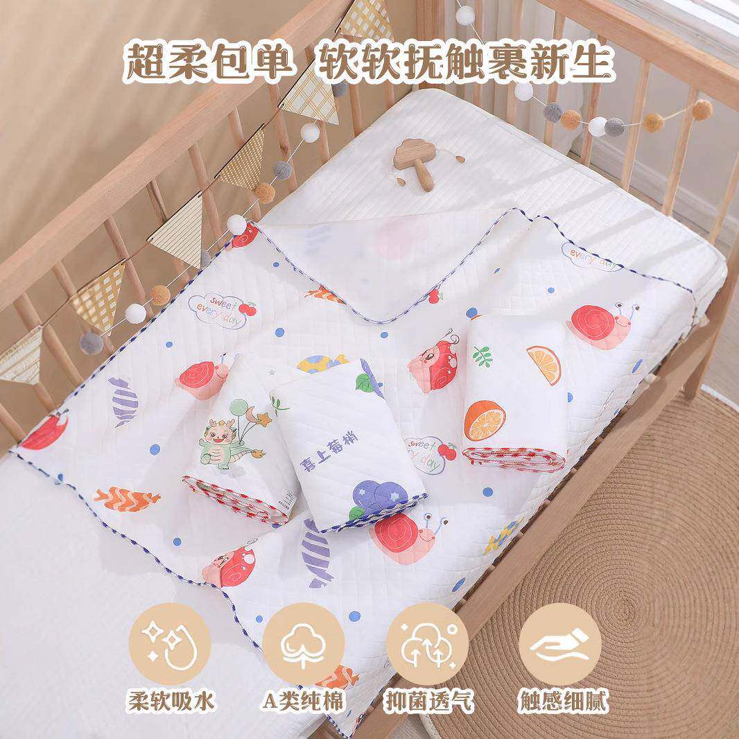 婴儿纯棉抱巾宝宝夹棉保暖抱单抱毯柔软新生儿产房裹布浴巾盖毯