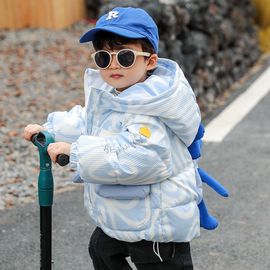 反季男童羽绒服2023韩版儿童中长款冬季中小童装宝宝加厚外套