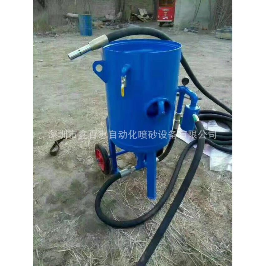 广东户外移动式高压打沙机户外开放式结构件钢材除锈打沙设备厂家