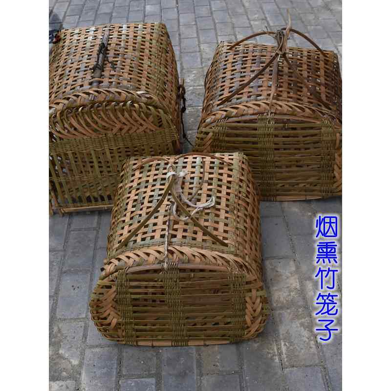 湘黔手工竹编鸡鸭笼宠物笼子猫狗笼动物竹笼大小鸡笼狗窝家用包邮