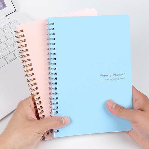Non dated daily weekly monthly planner agenda notebook diary