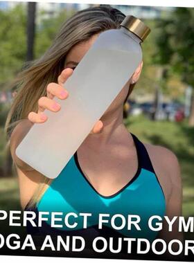 1L Water Bottle With Time Marker 32 OZ Motivational Reusable
