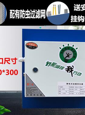 包邮油烟净0化器40风0量小型QNP饭店商用厨房饮餐静电式油烟分离
