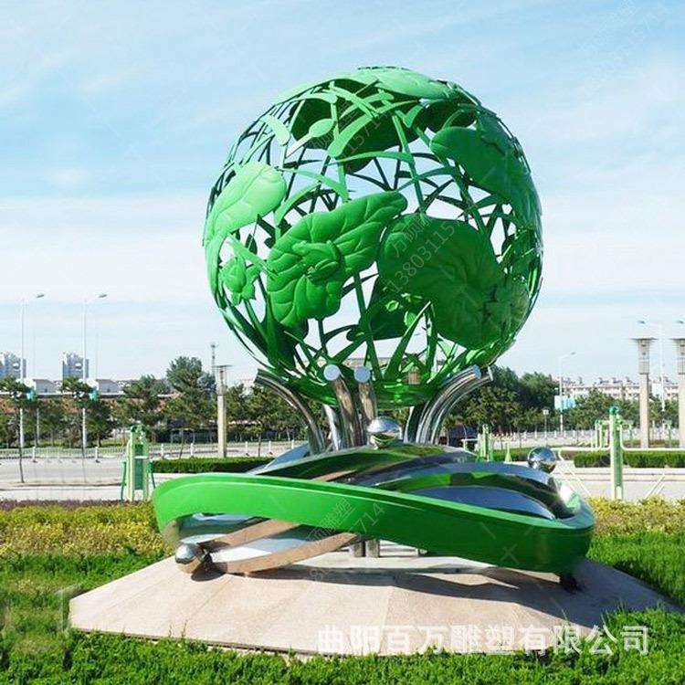 不锈钢花雕塑 厂家大型红色喷漆雕塑