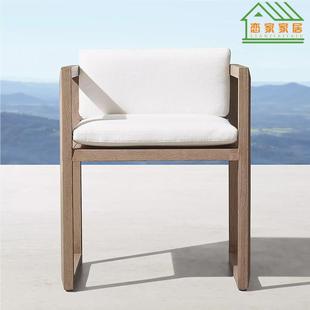 户BM65餐桌外柚木桌实木仿旧椅桌椅庭院花园别墅台泳外池旁室豪露