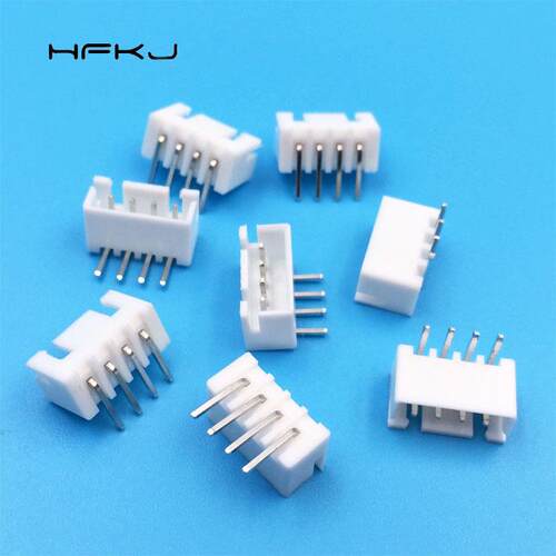 XH连接器2.54mm4p直针弯针针座XH-4AW90°弯针座C3白色卧式座子