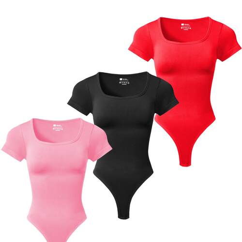 Body shaping jumpsuit, large size, low neck, short
