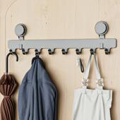 ACA吸盘门后挂钩强力黏胶免打孔厨房壁挂置物架锅铲勺子抹布收纳