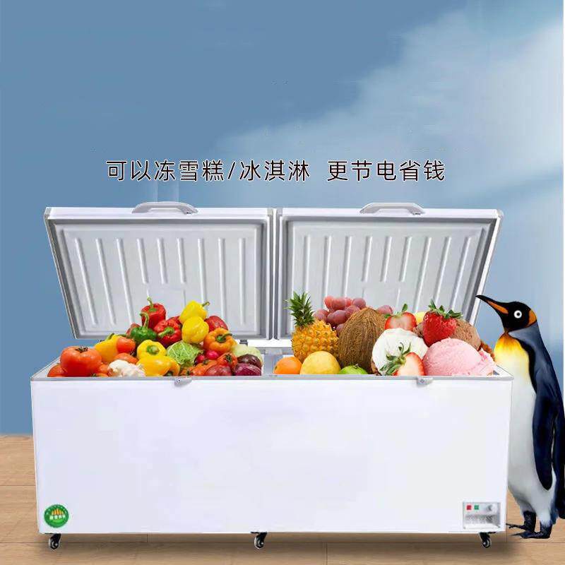 冰柜商用大容量低温家用卧式冷藏冷冻雪柜保鲜柜冷柜电冰箱