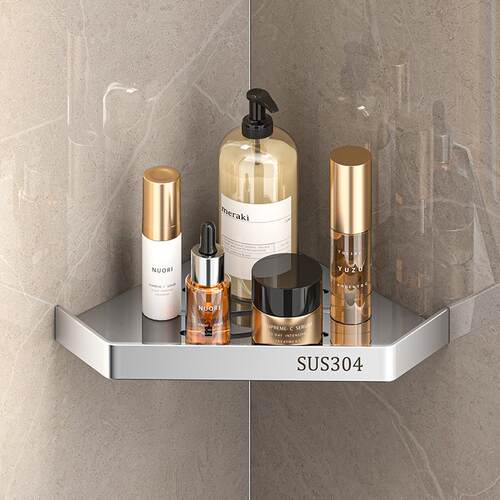 小尺寸三角架浴室墙角淋浴房不锈钢304转角小置物架拐角架壁挂式