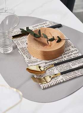 中古奶油风样板房间西式餐具套装灰展厅装饰餐桌餐盘摆台摆件