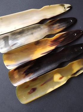 天然花色牛角鞋拔家用懒人鞋扒鞋抽穿鞋辅助器提鞋器鞋拔子鞋溜子