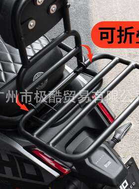 适用极核AE4电摩专用后靠背后靠垫货架改装配件无损安装