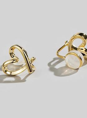 Fashion Irregular Hollow Heart Clip Earrings For Women Girls