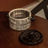 家用耐高温荤油辣子陶瓷盖辣椒油储大油泼猪油厨房物熟装 罐有油罐