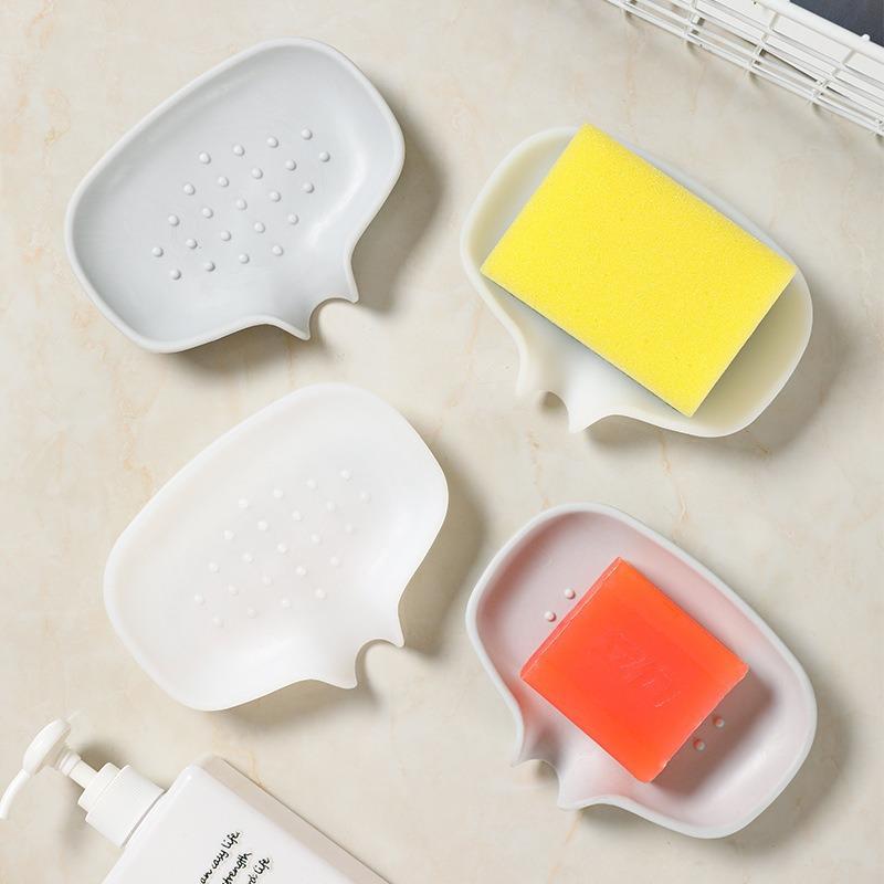 Drainable Soap Dish, Silicone Soap Holder for Home Creative图片