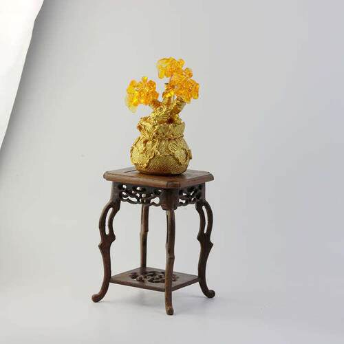 红木底座工艺礼品摆饰奇玉石头茶壶摆件花瓶香炉花盆佛像实木小花