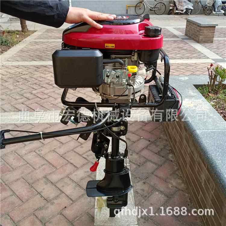 大马力汽油螺旋桨四冲程推进器渔船尾机4冲程8马力196CC船外机