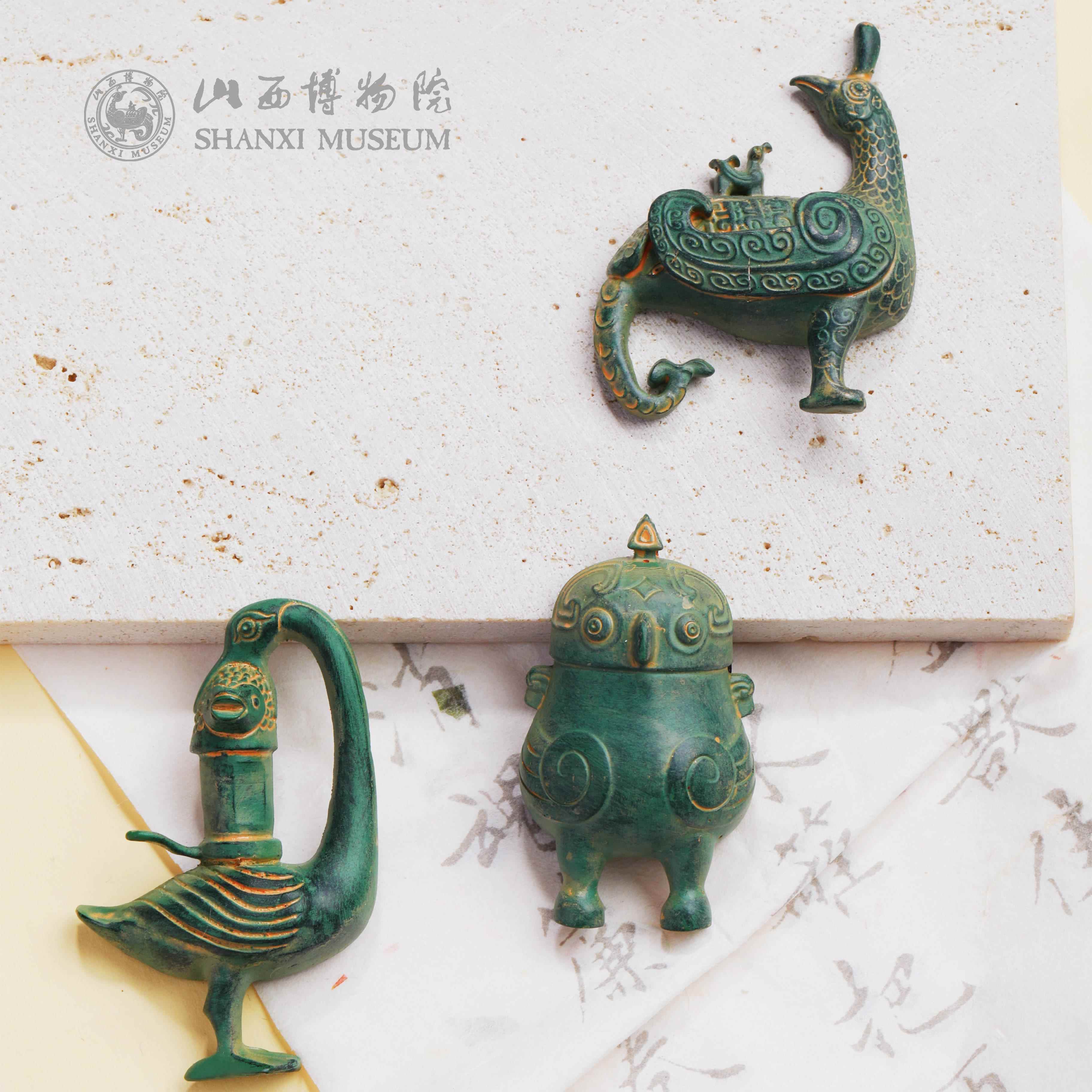 山西博物院文创青铜华彩系列立体冰箱贴特色礼物创意好看