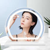 批发桌面led三色好莱坞半圆光灯 调美梳妆镜化妆镜 妆台式 镜