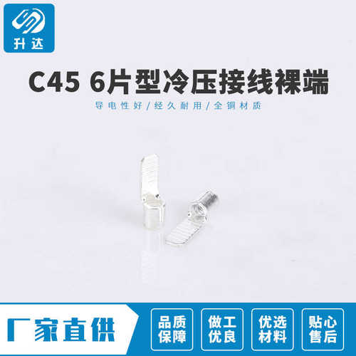 1好接线冷裸片导电性型端头.插-平方压端子  5片c45接线