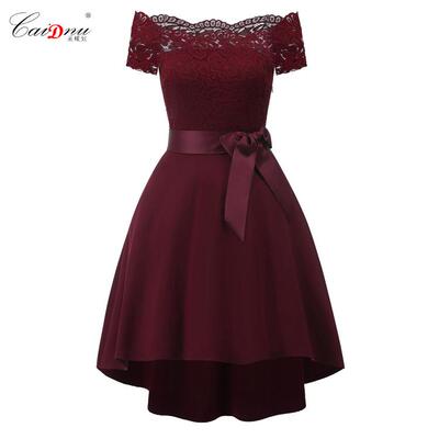 Short sleeved lace one-piece collar patchwork dress