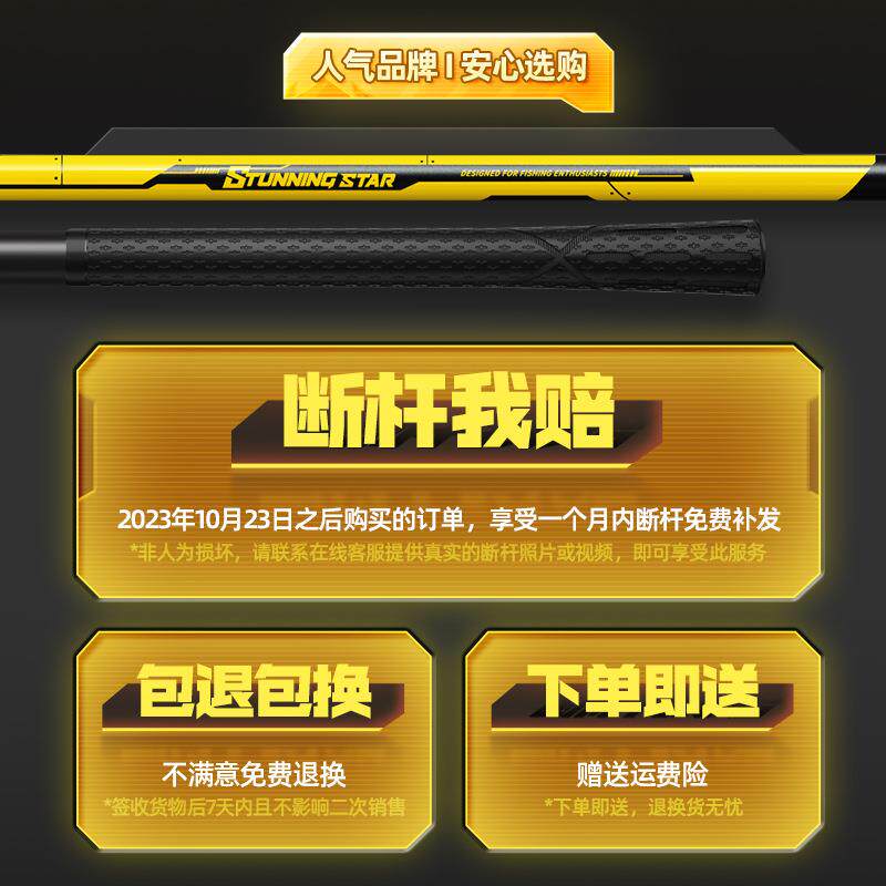 新款直销本诺碳素抄网超轻超硬伸缩抄网竿钓鱼捞鱼专用网兜大物抄