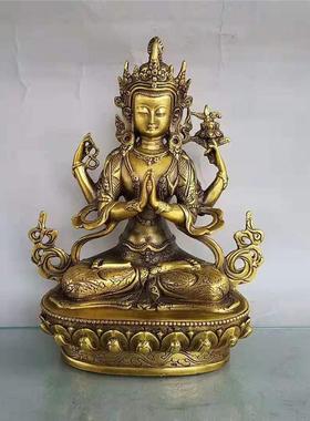 铜密宗观音摆件家居供奉装饰礼品工艺品