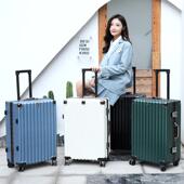 大容量学生行李箱纯色防撞拉杆箱寸密码 箱休闲旅行箱