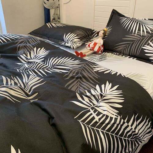 Cotton Bed sheets set duvet quilt cover pillow cases 四件套