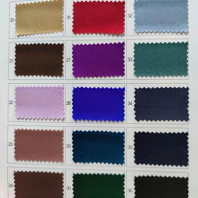 真丝素绉缎色卡100桑蚕丝色料卡现货36色支持定染小缸数码印花