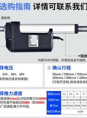 工业级电推大164功率直流12V2动4V36V4V电机12000N电动升降8杆伸