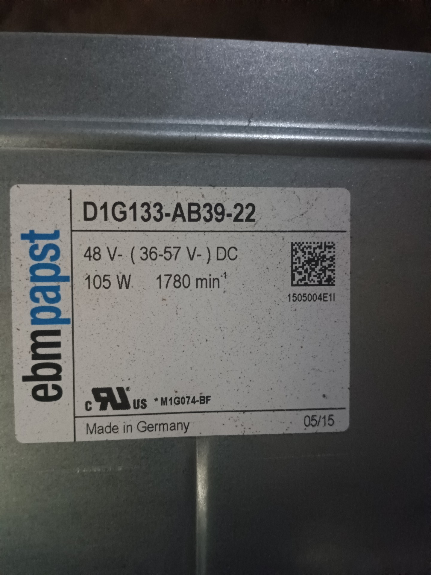 德国EBM papst变频器散热风扇，型号D1G133-AB