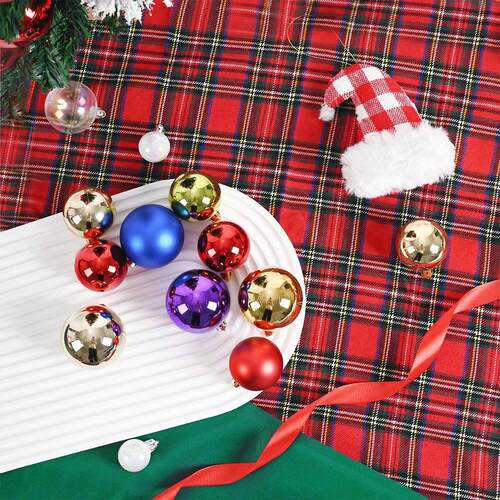 24Pcs Christmas Balls 4/6CM Big Ball Christmas Tree Pendant