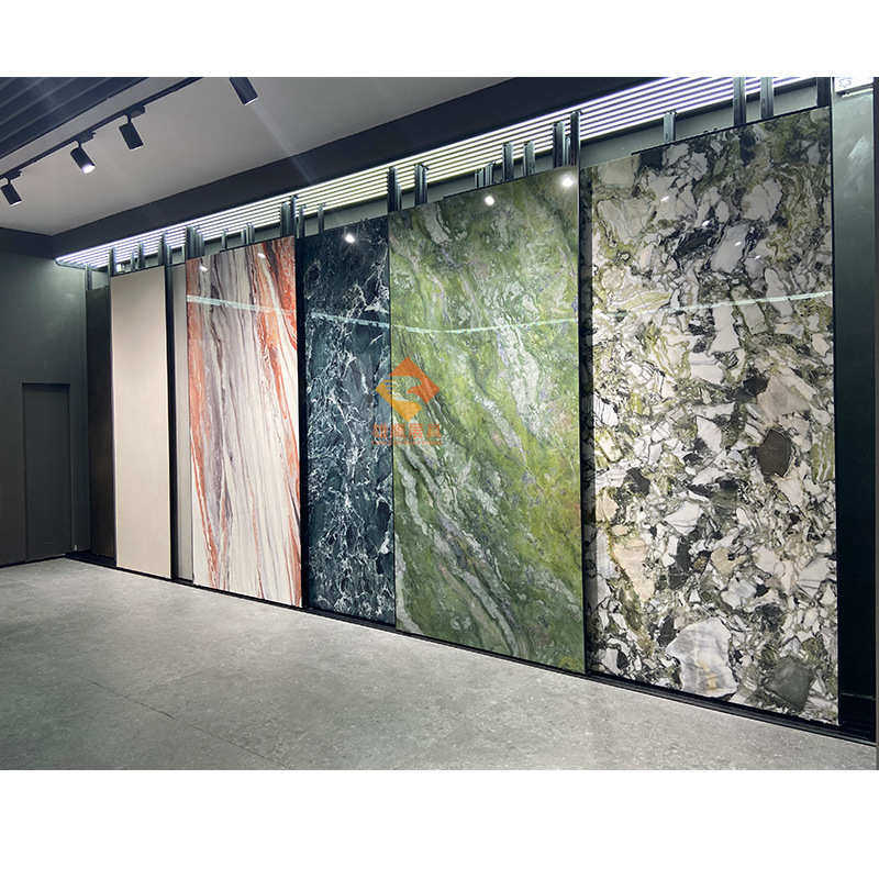 节瓷砖地板砖板推拉岩展柜铝型材展架可调展示架铝合金样品滑轨