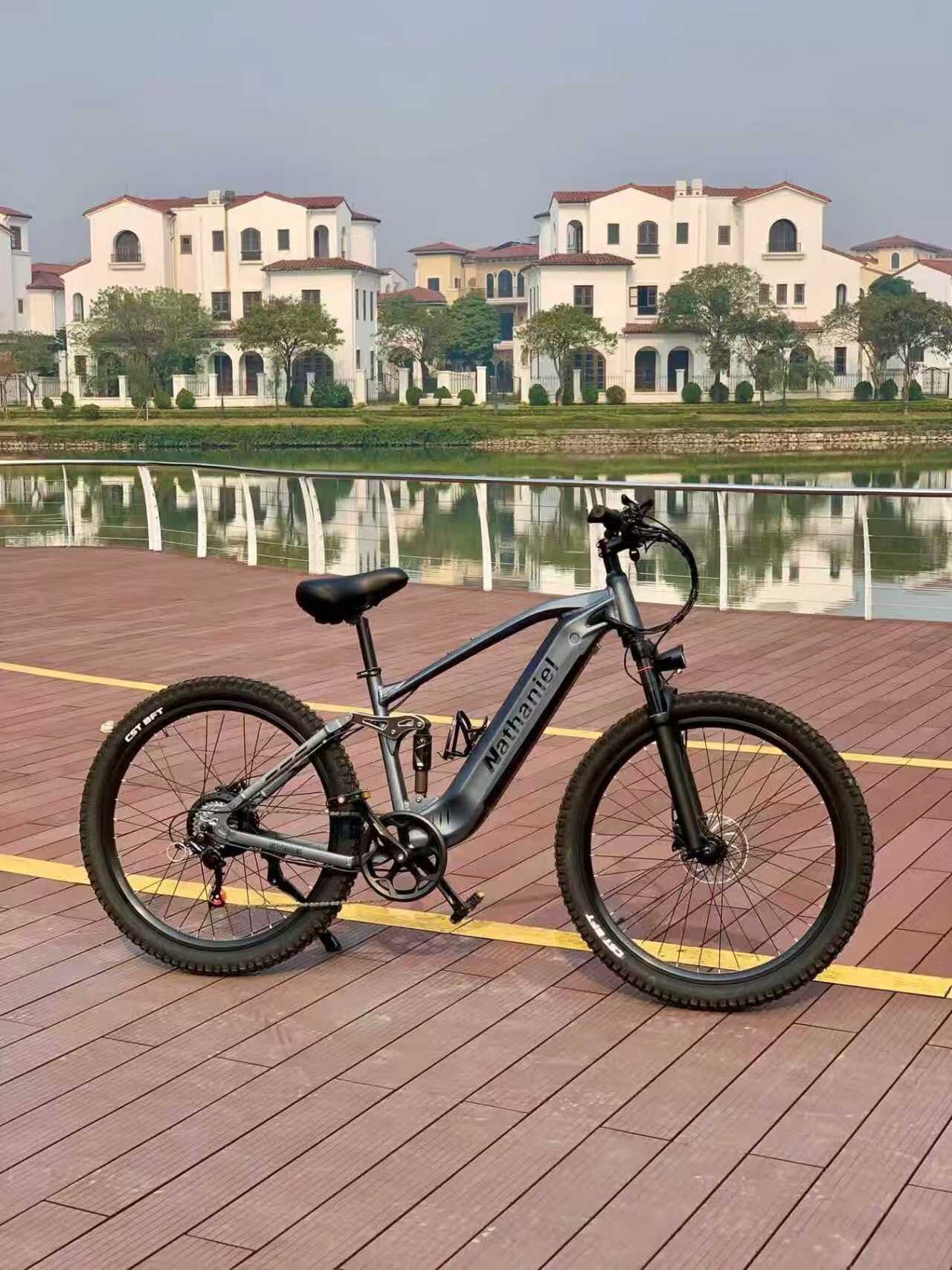 Электровелосипед горный Nathaniel 1000Вт, двухподвес, Shimano 7 скоростей, оригинальные ячейки Samsung photo review
