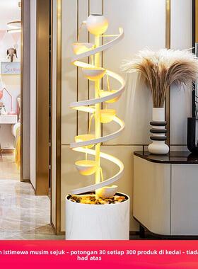 现代流水摆件轻奢循环水客厅电视柜沙发旁边落地装饰乔迁新居礼品