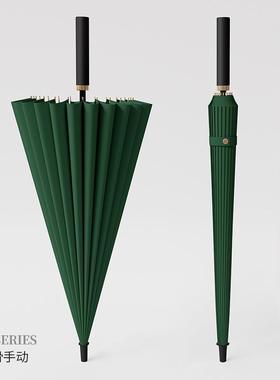 2骨双E3672人长柄雨伞男士大号自暴雨专4用动伞加实固结抗风直杆