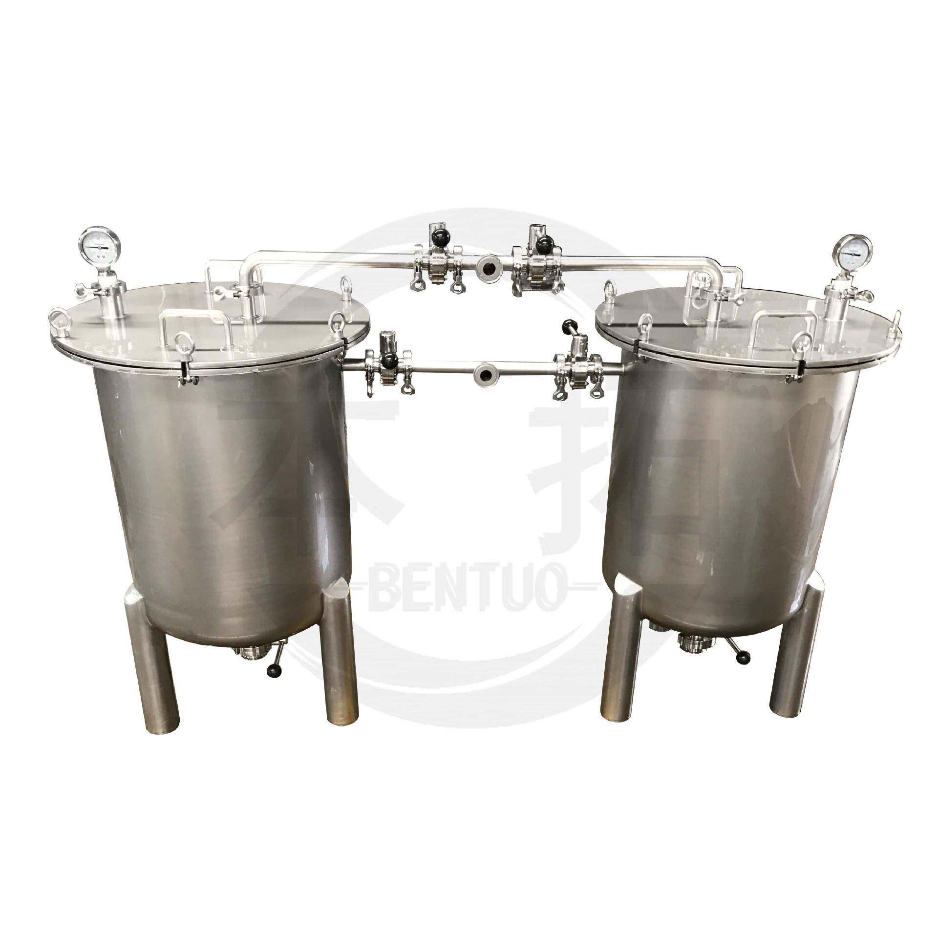 双联过滤器工业商用果汁牛奶液体过滤卫生级不锈钢过滤罐食品级